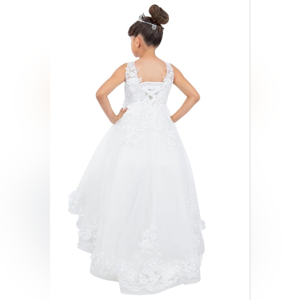 Girls Sleeveless High Low Gown
